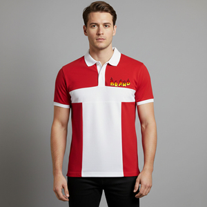 เสื้อโปโลผู้ชายผ้าฝ้ายถัก 100% แบบสั่งทำพิเศษ ทรงหลวม แขนสั้น พิมพ์ลายโลโก้ด้วยความร้อน สไตล์ฮิปฮอป - Product Image 5