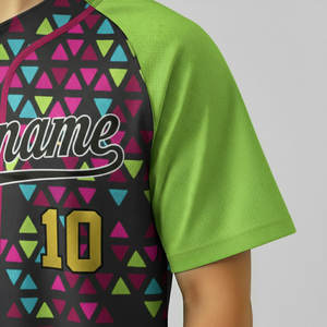 Maillots de baseball et de softball 100 % polyester de haute qualité, les plus populaires, personnalisables avec broderie, manches courtes pour adultes, vêtements de sport d'équipe - Product Image 3