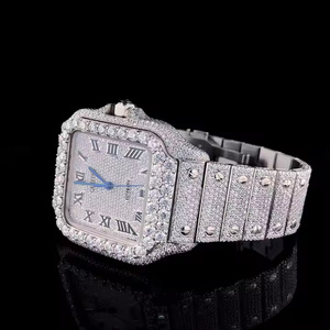 Reloj de Pulsera de Cuarzo Premium con Diamantes de Moissanita Frozen Titan para Hombre, Elegante y a la Moda, Modelo Galaxy Royale - Product Image 4