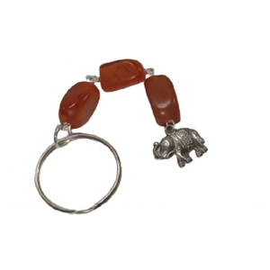 Pierre naturelle rouge cornaline Cube quartz éléphant porte-clés guérison pierre précieuse cristal porte-clés guérison grossiste - Product Image 5