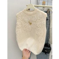 Pull en tricot côtelé personnalisé pour femme, manches chauve-souris, fermeture éclair, double boutonnage sur le devant, élégant, col rond, manches longues, décontracté