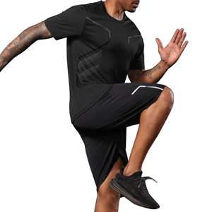 Men's 100% Polyester Set <b>Shirt</b> and Shorts Set Zipper Pockets Quick Dry Gym Athletic Clothes Workout Running Summer Casual Outfit - Product Image 4