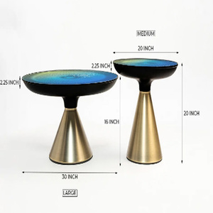 New Design Conical Metal Bases <b>Side</b> <b>Tables</b> Handmade Living Room Furniture <b>Round</b> Top Metal <b>Side</b> <b>Tables</b> - Product Image 5
