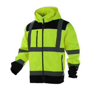 <b>High</b> <b>Visibility</b> Workwear Uniforms Hi Vis Waterproof Work Tear Abrasion Resistant Two Tone <b>Softshell</b> Safety Reflective <b>Jacket</b> - Product Image 3