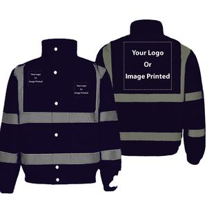 เสื้อโค้ทเซฟตี้สำหรับใส่ทำงานในอุตสาหกรรมผ้าโพลีเอสเตอร์สะท้อนแสงใส่ได้ทั้งชายและ100% - Product Image 1