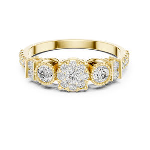 Anillo de Aniversario de Oro Blanco de 14K con Diamante Cultivado en Laboratorio, Regalo para Mujer |   Diamante Cultivado Nuevo - Product Image 3