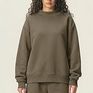 Sweat-shirt à col roulé personnalisé pour femme, doublure en molleton de coton respirant, sweat-shirt d'hiver unisexe, streetwear décontracté, impression OEM - Product Image 3