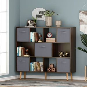 Brown Bookshelf Elegant Bookcases for Home Office or Library Use - Product Image 2