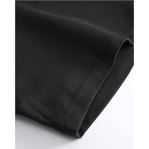 Mens <b>Black</b> O Neck Short Sleeve <b>T</b> <b>Shirt</b> Regular Fit Casual Solid Color Knitted Blank Design mens <b>black</b> <b>t</b> <b>shirt</b> o neck short - Product Image 3
