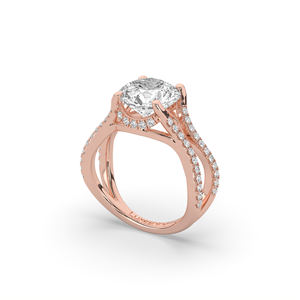 Bague de fiançailles et de mariage légère en or 14 carats et 10 carats avec diamant de laboratoire de 3,94 carats, taille brillant rond, style unique, grande pierre - Product Image 5