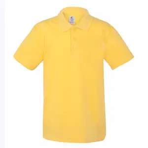 Vk 65% Katoenen 35% Polyester Custom Logo Korte Mouw School Uniform Poloshirts