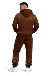 Streetwear Manufacturers Custom <b>Men's</b> Zip up Rhinestone Jogger Acid Wash Hoodie and Sweatpants Set Tracksuit <b>Sweat</b> <b>Suit</b> <b>Men</b> - Product Image 2