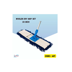 Ensemble de balais à sec en laine de haute qualité avec manche robuste, idéal pour balayer la poussière, les cheveux et les débris dans les maisons, les bureaux, les hôtels et les hôpitaux - Product Image 4