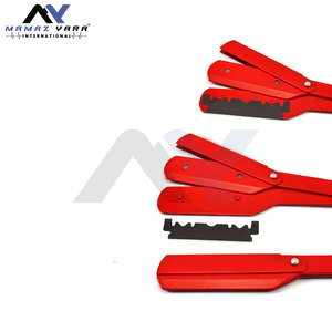 Rasoirs professionnels pour barbiers, modèle Big Scales Orders, en acier rouge, à verrouillage par oscillation, entièrement personnalisable, pour la coupe et le rasage - Product Image 3