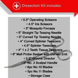 Surgical Student Dissecting Kit Medical <b>Instruments</b> Set Stainless Steel Manual - Product Image 4