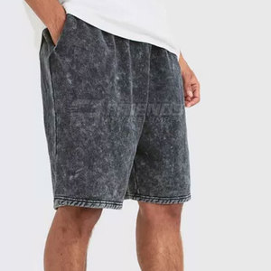 Shorts en jean délavé pour homme, 100 % coton, tissu léger et uni, idéal pour les activités de plein air par temps chaud et le style décontracté urbain - Product Image 2