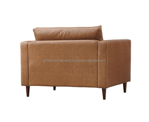 Lujo 2025 Color marrón monoplaza Chesterfield Sillón de cuero Sofá de cuero conjunto Restaurante Sofá Muebles asequibles Mejor - Product Image 3