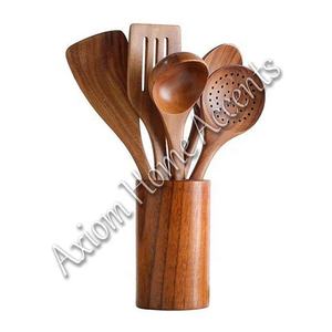 Elegant Handmade Wood and Metal Flatware <b>Set</b> Axiom Home Accent's Design for Wedding and Fine Dining - Product Image 5