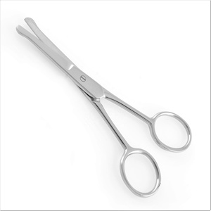 Ciseaux de manucure à lame arrondie en acier inoxydable noir et or, outil de beauté pour l'épilation du nez, la mise en forme des moustaches et l'application sur les ongles - Product Image 6