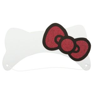 4 conteggi ciao gattino e amici fasce di carta glitterata a forma di fiocco - Product Image 1