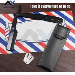 Rasoir droit pour hommes - Accessoires de toilettage de qualité supérieure pour la barbe et le visage, pour un rasage professionnel et des soins personnels - Product Image 6