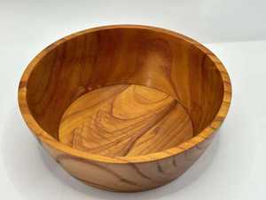 ชามไม้ทำด้วยมือทรงกลมสไตล์ชนบทงานฝีมือธรรมชาติของตกแต่งบ้านงานฝีมือที่ทนทาน - Product Image 4