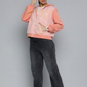 Sudaderas con Capucha para Mujer, Diseño Moderno, Color Sólido, con Cierre, Tallas Grandes - Product Image 4