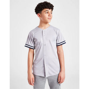 Performance baseball jersey fabric athletic design button closure for sports training practice <b>games</b> and casual street style - Product Image 3