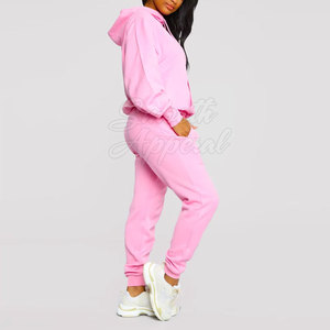 Conjunto Deportivo de 2 Piezas para Mujer, Invierno, Estilo Casual, Color Sólido, Cómodo, Diseño Elegante, 100% Algodón, para Gimnasio, Ejercicio, Trotar - Product Image 4