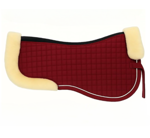 Breathable Horse Riding Half Pad | Wholesale Manufacture Custom Equestrian Saddle Pad with Sheepskin <b>Fur</b> - Product Image 3