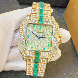 นาฬิกาควอตซ์ KDW Classic Luxury Iced Out รุ่นปี 2026 สำหรับผู้ชาย สไตล์ฮิปฮอป ประดับเพชรซิร์คอนหลากสี - Product Image 4