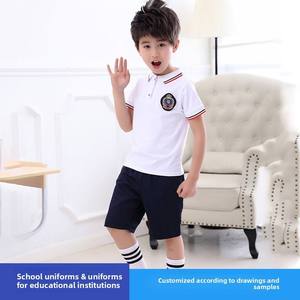 Conjunto de Uniforme Escolar de Verano para Niños 2026, Falda a Cuadros de Manga Corta de Algodón Unisex, Dos Piezas - Product Image 6