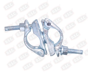 DELITE DSC Raccord à pince pivotante forgé 48x48mm, interchangeable, en acier doux EN 74, électrolytique, pour échafaudages - Product Image 1
