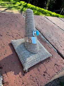 Paige Wallace Turquoise Adjustable <b>Ring</b> Sterling <b>Silver</b> Handmade Southwestern Boho <b>Statement</b> Jewelry Artisan Gift for Her - Product Image 6