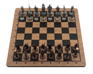 Newest Design Metal Staunton Chess Pieces Non-Folding <b>Wooden</b> Board 14 Coins Set Luxury Home Decor Acrylic Board Board <b>Games</b> - Product Image 1