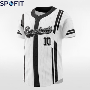 Maillot de baseball col en V OEM 2026 100 % polyester, fermeture entièrement boutonnée, imprimé par transfert thermique, respirant, séchage rapide, nom d'équipe personnalisé - Product Image 5