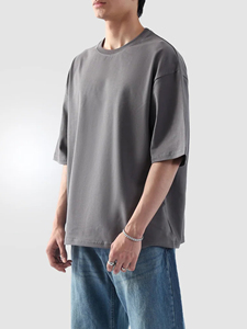 Camiseta de Algodón Extra Grande para Hombre, Estilo Minimalista, Casual, Urbano, Corte Cuadrado Premium, Camiseta Extra Grande de Alta Calidad - Product Image 2