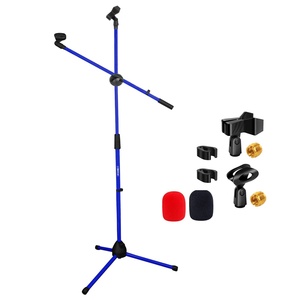 Support de microphone à 5 tiges, réglable en hauteur, avec bras télescopique extensible - Product Image 1