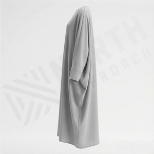 ชุดอาบายะห์เรียบง่ายแบบพรีเมียมสำหรับผู้หญิงมุสลิม ผ้าโพลีเอสเตอร์เนื้อนุ่มเป็นมิตรกับสิ่งแวดล้อม เหมาะสำหรับใส่ในชีวิตประจำวัน ขายส่ง - Product Image 3