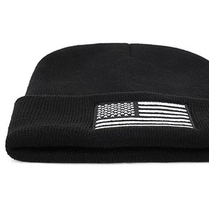 American Flag Embroidered Beanie <b>Winter</b> <b>Hat</b> for <b>Men</b> Women Multi Season Tactical Gear Warm Knit Cap Cold - Product Image 6