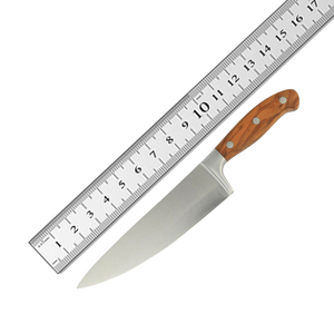 Couteau de Chef Premium en Acier Damas 8-9,9 pouces, Forgé à la Main, Manche en Bois, Lame Tranchante, Droitier, pour Cuisine et Couteaux de Boucher - Product Image 3