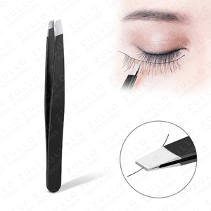 Premium Stainless Steel Black Eyebrow Tweezers Slanted Tip Professional Custom Color Precision <b>Makeup</b> Beauty <b>Tool</b> - Product Image 6