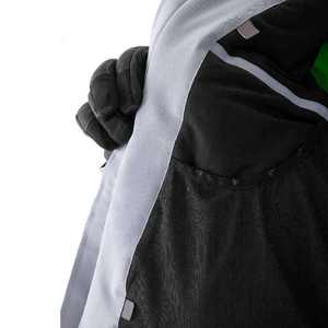 Chaqueta de Esquí para Hombre con Bloques de Color, Capucha, Impermeable, Gore-Tex, Aislamiento Sintético, Cierre de Cremallera, Gris Verde, Ropa para la Nieve - Product Image 5