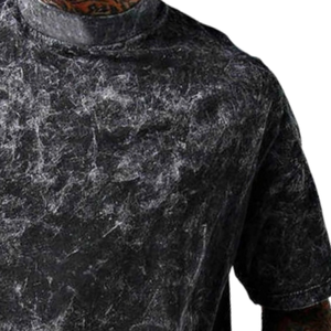 เสื้อยืดผู้ชายทรงโอเวอร์ไซส์ แขนสั้น คอกลม ล้างสีสไตล์วินเทจ สตรีทแวร์ลำลอง ขายส่ง เสื้อผ้าแฟชั่นฤดูร้อน - Product Image 3