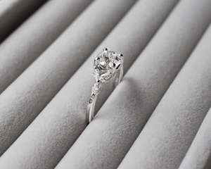 Cut Lab Grown Diamond Engagement <b>Ring</b> Marquise Side Stones 18k Rhodium Plated Prong Channel <b>Set</b> <b>Gold</b> Wedding <b>Ring</b> for Women - Product Image 2