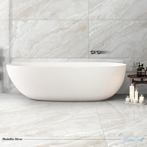 กระเบื้องปูพื้นเคลือบด้านเคลือบหินอ่อนสีเทาเงินขนาด600X1200มม. หรูหราทันสมัยกันลื่นมีความหนาแบบกำหนดเองและบรรจุภัณฑ์ส่งออก - Product Image 5