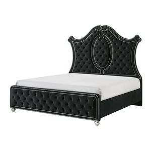 Cabecera de Cama King Moderna y Lujosa con Diseño Acolchado, Adorno de Tachuelas Intrincadas y Patrón de Diamantes, Camas Tapizadas de Lujo - Product Image 1