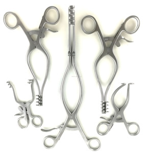 Rétracteur auto-serrant Beckman Adson, ensemble de 5 pièces, instruments orthopédiques en acier inoxydable, fournisseur OEM ODM - Product Image 1