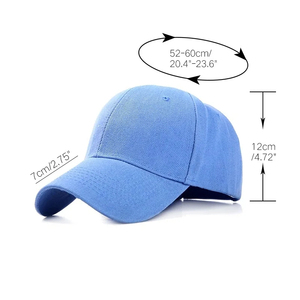 Casquettes de baseball unisexes de haute qualité, 100% coton, logo personnalisé, vêtements de sport, casquette légère, protection de la tête, OEM, sportive - Product Image 5