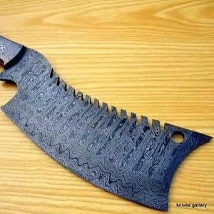Couteau de cuisine OEM en acier Damas à haute teneur en carbone de 7 pouces, ensemble de hachettes de cuisine en acier VG10 avec manche en bois pour chefs - Minimum - Product Image 3